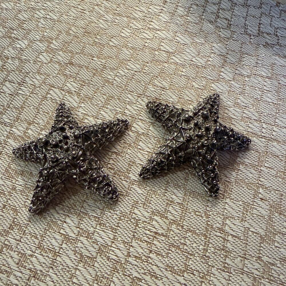 Pottery Barn Silver Starfish Salt & Pepper shakers